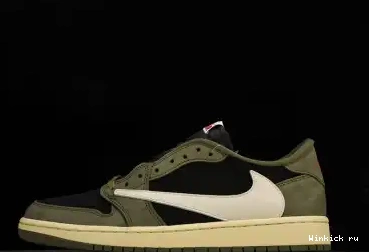 Low Travis Jordan OLIVE OG Scott BLACK Air 1 x 0624